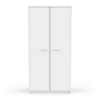 armario de 2 puertas blanco cantos reversibles azul tormenta o albaricoque altura 1809 cm - arlo