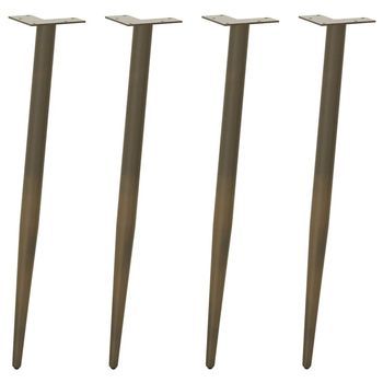 Patas Cónicas Para Mesa Consola , 4 Unidades, Acero Natural, 72-73 Cm, Acero Vidaxl