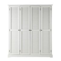 armario blanco de 170 cm con 4 puertas de persiana