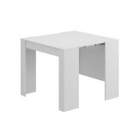 mesa comedor consola extensible blanco brillo 50-235cm x 90cm x 78cm