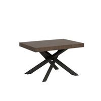 mesa extensible 90x130390 cm volantis nogal estructura antracita