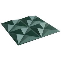 paneles de pared 48 uds 50 x 50 cm verde origami espuma xps vidaxl