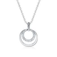 cadena circulos plata 925 circonitas