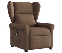sillon reclinable - sillon relax con masaje de tela marron