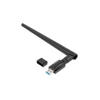 adaptador wi-fi lanberg nc-1200-wie usb 1200 mbps doble banda antena externa negro
