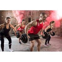 fotomural gimnasio body pump barra discos 350 x 250 cm