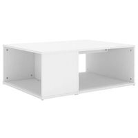 mesa de cafe - mesa de centro madera contrachapada blanco 90x67x33 cm