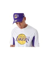 camiseta new era nba panel oversized la lakers blanco hombre