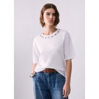 liu jo tops y camisetas t-shirt con bordados joya para mujer