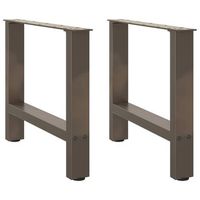 patas para mesa de centro de acero natural 2 unidades 60 x 42-43 cm vidaxl