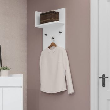 Panel con 1 estante en efecto roble blanco