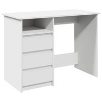 escritorio de madera de ingenieria blanco 102x50x75 cm vidaxl
