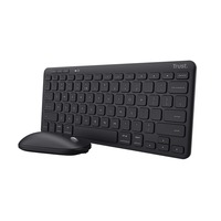 teclado  mouse inalambrico trust lyra multidispositivo usb y 2 disp bt recargables 25061