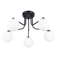 lampara cumo negro 5 luces