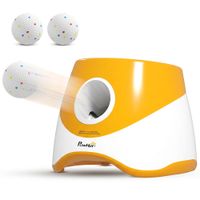pawhut lanzador automatico de pelotas maquina interactiva con 3 pelotas 3 distancias 6 m10 m14 m para perros pequenos y medianos