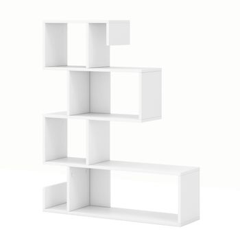 Costway Estantería Geométrica en Forma de S de 5 Niveles con Cubos Abiertos Kits Antivuelco Estante de Almacenamiento Independiente