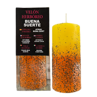 karma - velon herboreo de buena suerte  vela especial con hierbas potenciadoras para atraer la buena suerte - amor dinero salud trabajo juego