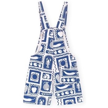 Favorite People Mono Positano Overalls - Blue/White para mujer