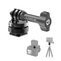 adaptador de montaje cold shoe lanxire tripode con tornillo 14 y soporte para palo selfie para gopro hero dji osmo camara de accion flash y microfono