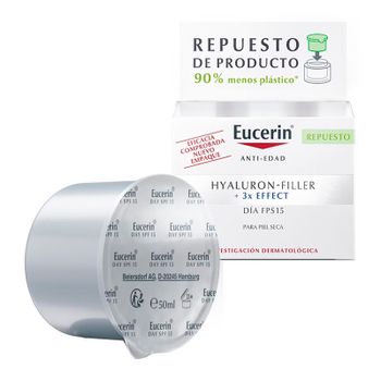Eucerin Cosmética Facial Hyaluron-Filler Día FPS 15 para piel seca recarga