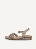 caprice heeled sandal grey made of leather with block heel size 40