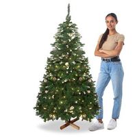 comet - arbol de navidad con luces led y pinas o100 x 180h 800 ramas y 50 pinas