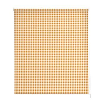 Estoralis - Estor Enrollable Translucido | Estampado Cocina | 140 X 180 Cm (ancho/alto) Tamaño Tela 137 X 175 Cm | Vichy-2 Naranja