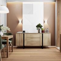 buffet mediterraneo 2 puertas y 3 cajones roble 81x180x40 cm