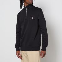 ps paul smith zebra half zip cotton-jersey jumper - l
