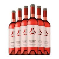 portia vino rosado rosat cuvee ribera joven 75 cl 145 vol pack de 6 unidades