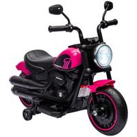 moto electrica para ninos de 18-36 meses bateria 6v rosa homcom