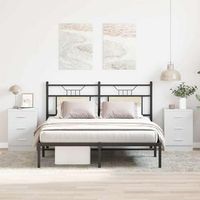 mesitas de noche 2 uds - mueble dormitorio - madera contrachapada - blanco 38x35x56cm