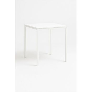 Mesa Cuadrada Dino 65 Cm De Pvc/melamina 75.50*65*65 Cm - Blanco
