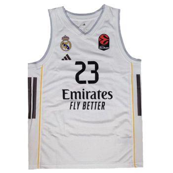 Camiseta Sergio LLull Real Madrid Baloncesto Primera Equipación Adidas 2025-26 blanca