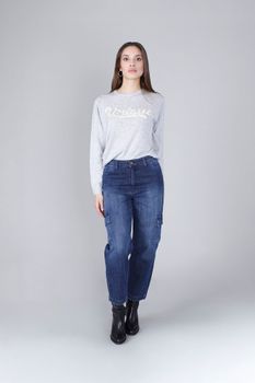 vaqueros cargo de mezclilla medium darck blu 24