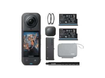 Cámara deportiva - Insta360 X5 Esencial, 8K, 360º, 185 min Autonomía, Vídeo HDR Activo 5,7K a 60 fps, Negro