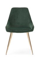ex-display set of two fern green velvet dining chairs