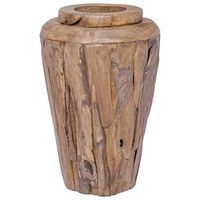 jarron decorativo de madera maciza de teca 40x60 cm vidaxl