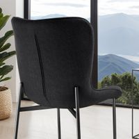 silla de comedor tejido acolchado 54 x 62 x 90 cm negronegro