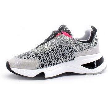Liu Jo Deportivas Moda Hoa 16 Sneaker Glitter Logo Silver White BF1021TX198 para mujer