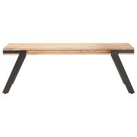 mesa de cafe - mesa de centro madera maciza de mango 114x65x40 cm