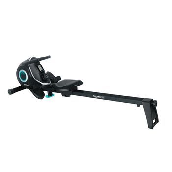 Máquina De Remo Plegable Drumfit Rower 7000 Regatta. Resistencia Magnética, 10 Niveles, Volante De Inercia 7 Kg, Deslizamiento Silencioso, Display Lcd, Reposapies Y Ruedas