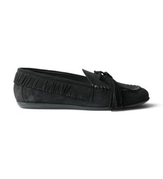 Semicouture para mujer. Y6WZ44 Mocasines de Piel Liz negro (40), Plano, Ninguno, Casual