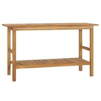 mueble de bano madera maciza de teca 132x45x75 cm vidaxl