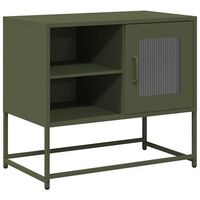mueble para tv  mueble de salon  mesa de tv de acero verde oliva 68x39x605 cm