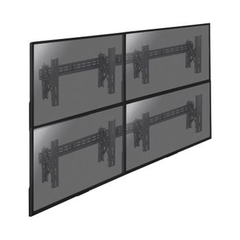 Soporte videowall Kimex 017-2122K Push Pull para 4 pantallas VESA 49″-65″ 280kg Negro