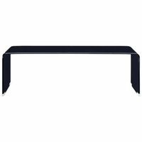mesa de cafe  mesa de centro de vidrio templado negro 98x45x31 cm
