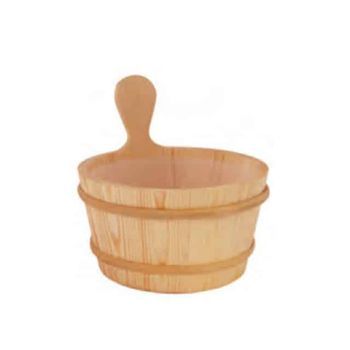 Cubo Madera 4 Litros Inserto Plástico Sauna Sentiotec