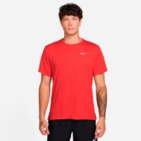 nike miler camiseta de running hombres - rojo claro plateado
