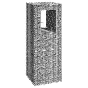 Cesta Poste De Gaviones | Gavión Para Piedras | Gavión Decorativo De Hierro 50x50x140 Cm Cfw410907